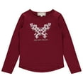 thumbnail image 5 of Girls Long Sleeve Fall Graphic Tops, School Sports Tees, 4 Pack Multiple Pattern Tshirts, 5 of 5