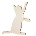 thumbnail image 3 of FVDPWYE 4 Pieces Wood Cat Cutouts Embellishments Cat Shape Wood Pieces Hanging Ornaments, 3 of 9