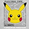 thumbnail image 2 of Junior's Pokemon Pikachu Electric Type  Graphic Tee Athletic Heather Large, 2 of 3