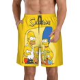 thumbnail image 1 of Shorts de Plage pour Hommes Simpsons Maillots de Bain d'Été Chauds Sports Course Maillots de Bain avec Doublure en Maille, 1 of 6