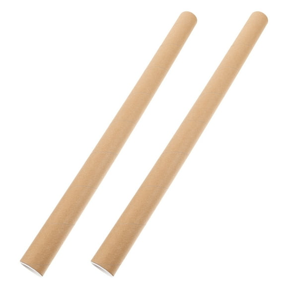 GOOHOCHY 2 tubos de cartón kraft para envíos postales, reutilizables, para almacenar carteles, contenedores cilíndricos de cartón para obras de arte, impresiones, documentos y protección de envíos.
