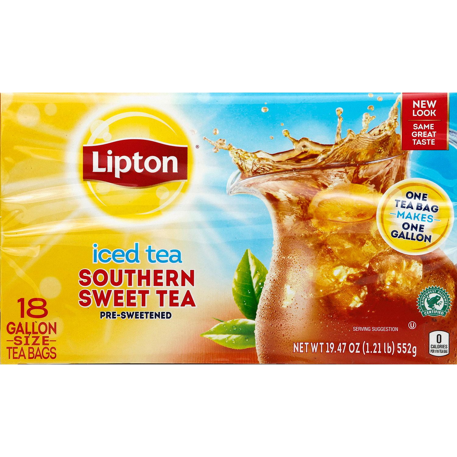 Product Of Lipton Southern Sweet Tea One Gallon Size Tea Bags 18 Ct 