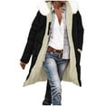 thumbnail image 2 of PiGOGI Women's Winter Jacket Casual Long Puffer Stand Collar Sleeveless Puffy Coat with Pockets Outerwear Black M, 2 of 6