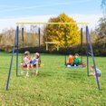 thumbnail image 6 of Heavy-Duty Swing Set,3 in 1 Outdoor Toddler Swing Set for Backyard, Outdoor Toddler Saucer Swing Set for Backyard, Playground Tree Swing Sets with Steel Frames, with Disc Tree Swing Playset, 6 of 9