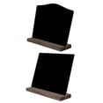 thumbnail image 3 of 2 letreros de pizarra de madera con caballetes de soporte para tableros de mensajes de escritorio., 3 of 7