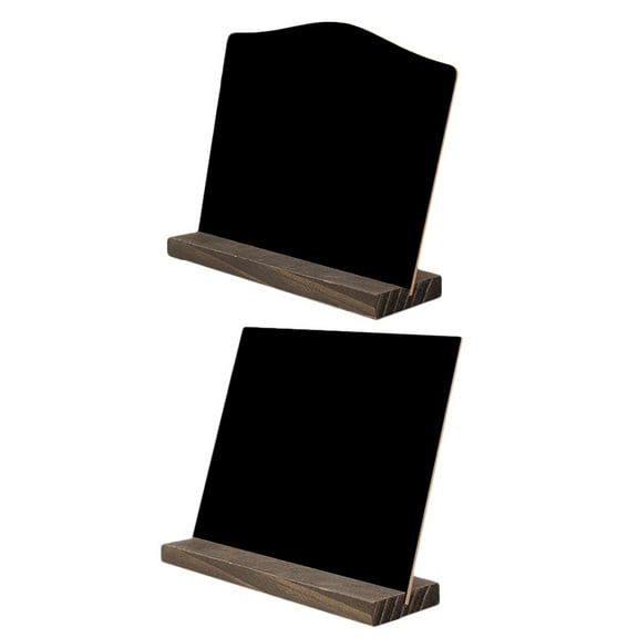 Masteelf  2 Pcs Chalk Board Sign Boardoard Writing Small Counter Chalkboard Black