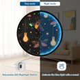 thumbnail image 5 of Indoor 12' Voice-Activated Luminous Decoration Wall Clock With LED Night Light Fireflies, 5 of 8