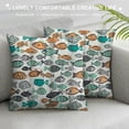 thumbnail image 3 of Autua Fish Pattern Graphic Decorative Pillow Cover for Home Couch Living Room Bed Sofa, 1PC 12x12in, 3 of 5