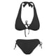 thumbnail image 1 of Traje de baño de dos piezas para mujer, bikini sexy con tanga y cuello halter, conjunto de bikini con lazos laterales, 1 of 6