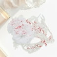 thumbnail image 4 of Unique Bargains 1 Pc Rose Phoenixs Party Mask White Pink Lace, 4 of 5