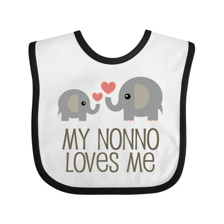 

Inktastic My Nonno Loves Me Grandson Gift Baby Boy or Baby Girl Bib