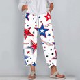 thumbnail image 3 of Tnhcen Women's Summer Loose Fit Wide Leg Pants with Patriotic Print – Casual Basic Style for 4th of July Festive & Comfy S-5XL, 3 of 5