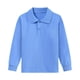 thumbnail image 2 of Ceisia Kids' Solid Color Long Sleeve Polo Shirt for Back-to-School & Casual Wear Sky Blue 130 Gifts, 2 of 4