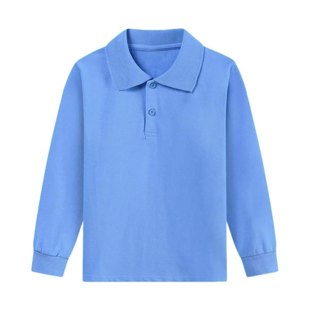 Odeerbi Camisas de Golf de Manga Larga Botón de Solapa Camisas de Tenis Uniforme Escolar