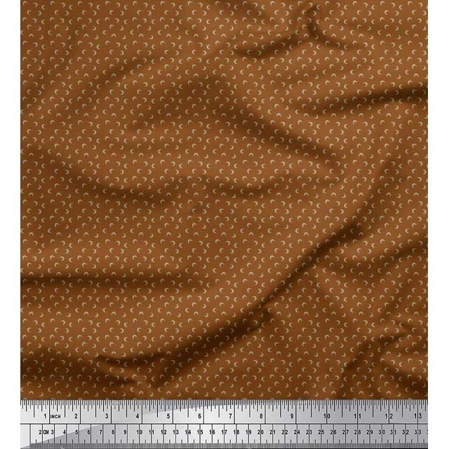 Soimoi Toile de Coton Imprimé Croissant de Lune par Yard 56 Pouces de Large