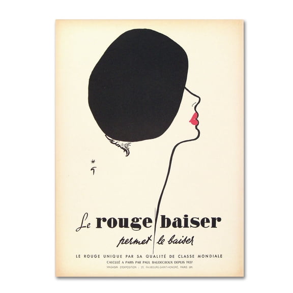 Trademark Fine Art "Le Rouge Baiser" Canvas Art by Vintage Apple Collection
