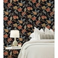 thumbnail image 3 of NextWall  Kianna Jacobean Peel and Stick Wallpaper 20.5 in. W x 18 ft. L - Ebony, 3 of 12