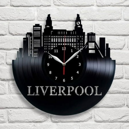 Liverpool City Vinyl Record Wall Clock Art Home Decor Vinyl Clock Vintage Wall Art The Best Travel Souvenirs