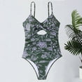 thumbnail image 4 of Levmjia Women's Floral Print One Piece Swimsuit High Waisted Backless Tummy Control Swimwear for Women Beach Cover Up Bathing Suit Poolwear, 4 of 7