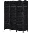 thumbnail image 4 of AEGFKDFoldable willow partition screen, simple and stylish design, easily divides home office areas, protects private space，Black Wood, 4 of 8