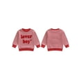 thumbnail image 2 of BemeyourBBs Toddler Baby Boy Girl Valentine Sweatshirts Outfit Lover Boy Embroidery Long Sleeve Stripes Pullovers Tops, 2 of 9