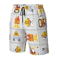 thumbnail image 5 of Kll Construction Signs Men'S Casual Summer Beach Shorts Hawaiian Shorts With Pockets-X-Large, 5 of 9