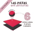 thumbnail image 2 of Piso Tatami 6m² 6pz Artes Marciales Gym Foamy 100x100x2cm Rojo/Negro, 2 of 5
