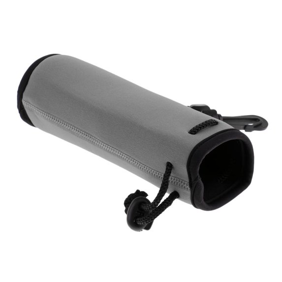 Neoprene Water Bottle Carrier 500ml Water Drink Sleeve Tote Bag Pouch Holder Gray