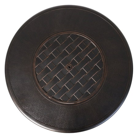 Fire Sense - Armstrong Round Aluminum LPG Fire Pit - Antique Bronze