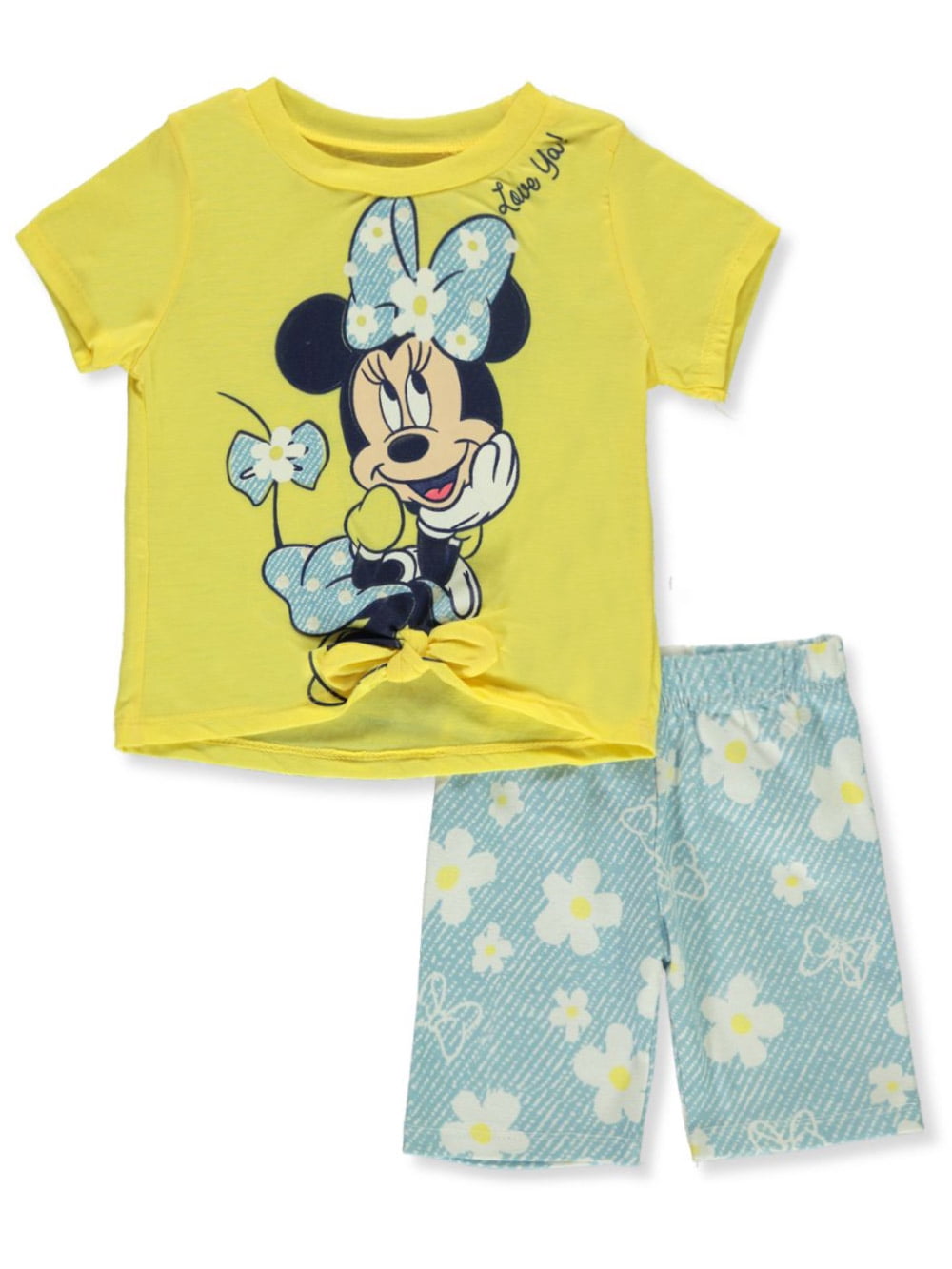 Minnie Mouse Biker Shorts Set Outfit 