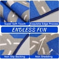 thumbnail image 4 of AKASISRUG Kids Rugs for Car Playroom Oval Simple Road (Blue, L- 59×78.7 in), 4 of 8