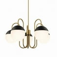thumbnail image 2 of Stellar 5-Light Chandelier Opal Satin Brass, 2 of 7