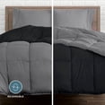 thumbnail image 4 of Bare Home 5-Piece Reversible Bed-in-a-Bag - Premium 1800 Collection - California King, Black/Gray Comforter with Gray Sheet Set, 4 of 10