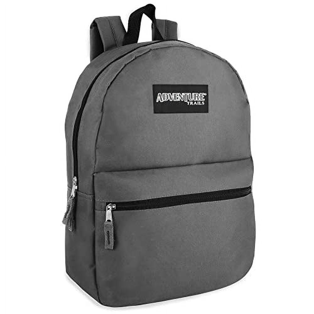 24 pack Solid Color 17 inch Backpacks in Black, Navy Blue, Gray, Red ,Hunter Green
