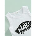 thumbnail image 5 of Infant Boy Tanks Tops + Shorts, Letter Plaid Print Elastic Waist Drawstring Summer Clothing, 5 of 8