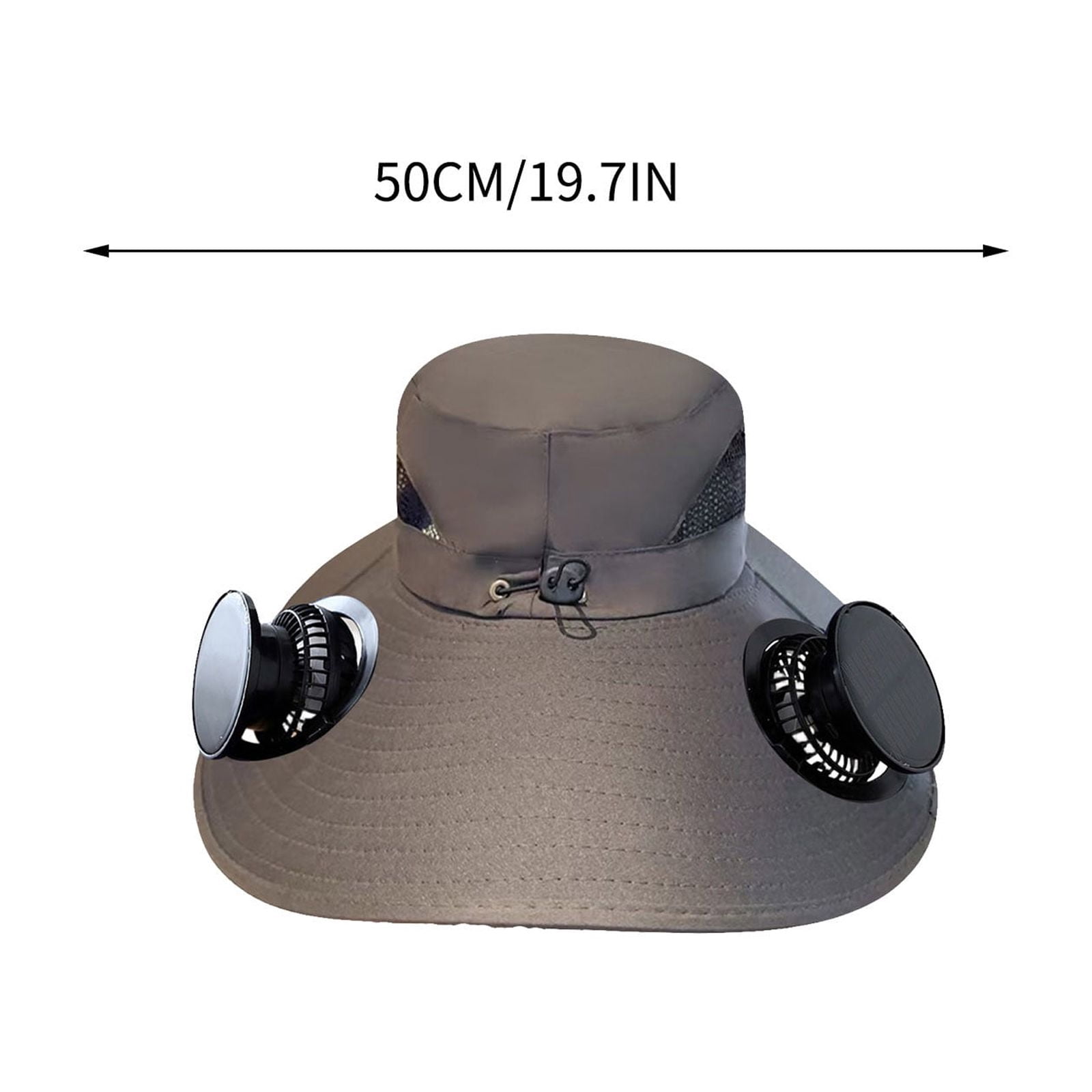 Solar Fan Hat,Solar Powered Fan Hat,Wide Brim Solar Fan Hat Outdoor Wide Brim Sun Hat Solar Panel Fan Hat Solar Hat With Built In Fan With 2 Solar Fan Fishing Hat For Men - Removable & Usb Charging