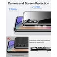 thumbnail image 5 of Case for Samsung Galaxy A54 5G with 2-Pack Tempered Glass Screen Protector Film, [Anti-Yellowing] Anti-Scratch Transparent Hard Back and Soft Edge Protective Phone Cover - Navy Blue, 5 of 14