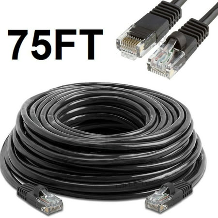 CableVantage New 75ft 25M Cat5 Patch Cord CAT5 Cable 350mhz Ethernet Internet Network LAN RJ45 UTP For PC PS4 Xbox One Modem