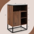 thumbnail image 4 of Costway Buffet de Rangement pour Vin avec Étagère Réglable et Porte Coulissante pour Cuisine, 4 of 10
