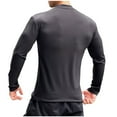 thumbnail image 3 of Mlzmgr Shirts for Men High Neck Long Sleeve Spandex Fitness Shirts Athletic Casual Tops for Men, 3 of 4
