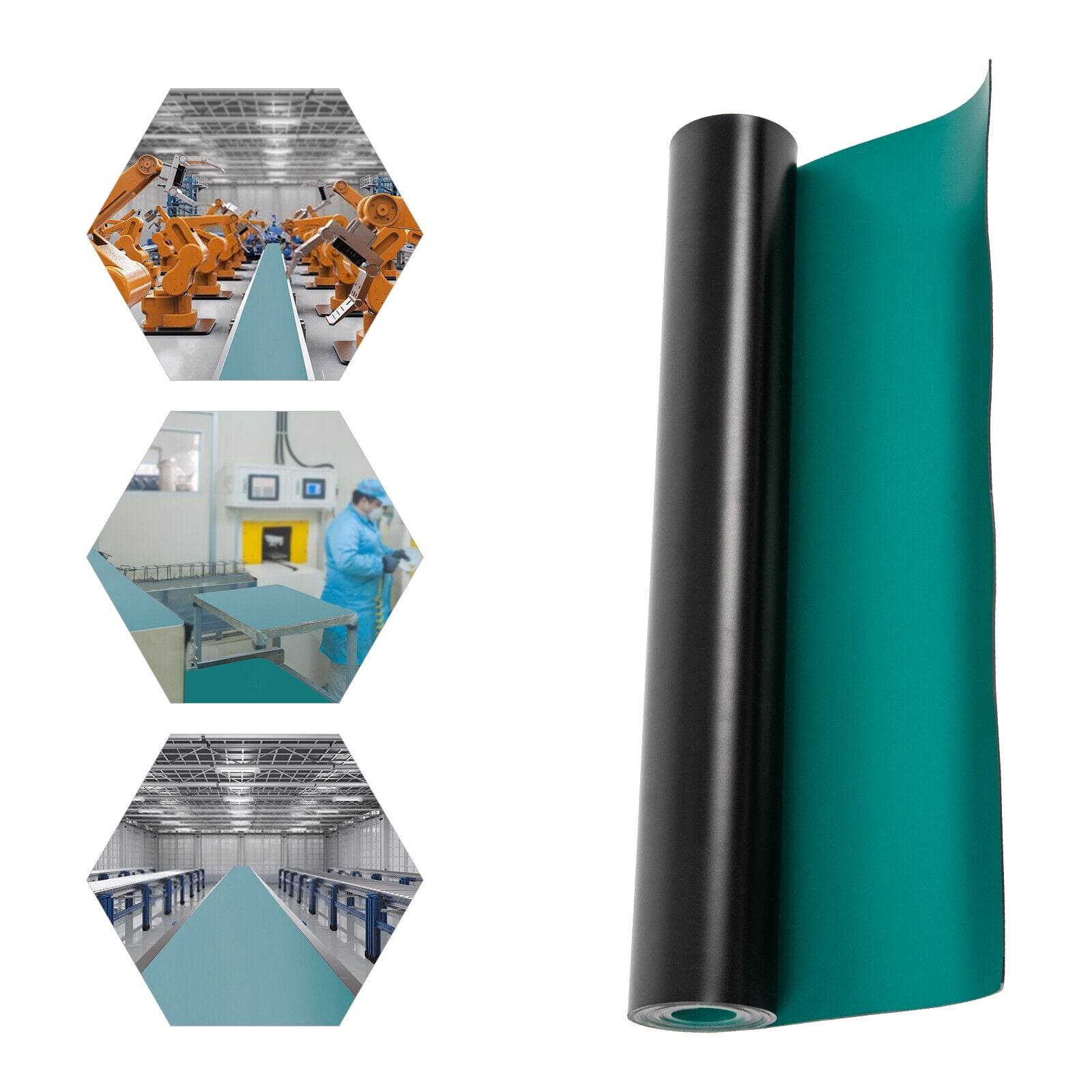 Green Desktop AntiStatic ESD Grounding Mat 0.6×3m for Mobile Phone