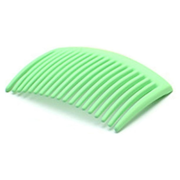 Qarigey 10 peines torcidos para el cabello, peine tenedor de plástico de dientes puntiagudos, clásico, hecho a mano, tocados de mujer con Cuidado del cabello Verde claro