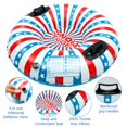 thumbnail image 4 of Snow Tube   37 Inch Inflatable Snow Sled with Sturdy Handles Heavy Duty Sledding Tube 0.45mm Thickness Winter Snow Tube for Kids and Adults Winter Outdoor Fun, 4 of 8