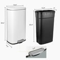 thumbnail image 4 of LAZY BUDDY 8 Gallon Step-on Trash Can with Lid for Kitchen, Living Room, Stainless Steel, 4 of 8