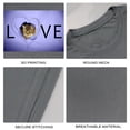 thumbnail image 4 of Coolnut Womens T Shirts Fashion Tops, Funny Kitten Looks Out Of A Hole In Purple Women's Basic Short Sleeve Tees, Grey Lightweight Casual Summer Clothes, 2XL, 4 of 6