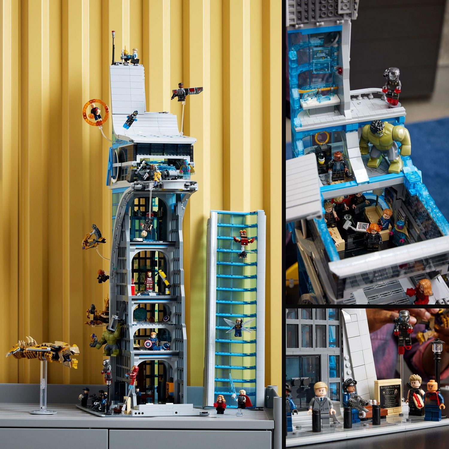 LEGO Marvel Avengers Tower Building Kit, Detailed Recreation of the Iconic HQ Featuring Classic Movie Scenes, 31 Figures and Authentic Accessories, Gift for Marvel Fans and Model-Makers, 76269