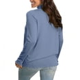 thumbnail image 2 of Women's Plus Size Long Sleeve Mock Neck Base Tee Top Trim Casual Lightweight Inner Wear Soft Shirt, 2 of 5