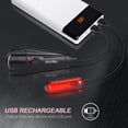 thumbnail image 2 of Juego de luz de bicicleta USB ultra brillante, faro delantero de bicicleta potente y luz trasera de traseros, 4 modos de luz, fácil de instalar para hombres para niños Road Mountain Cycling esquí esquí Gafas de esquí, 2 of 5