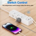 thumbnail image 4 of HITRENDS Surge Protector Power Strip - 6 AC Outlet 6ft Extension Cord, 4 USB Ports for Home Office, 4 of 9