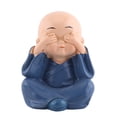 thumbnail image 3 of Samfox Estatuilla de Coche, Juego de 4 monjes Estatuilla Resina Artesanía Adorno Cuatro Pequeños Monjes de Buda Estatuilla Automotriz Decoración del Hogar, 3 of 5